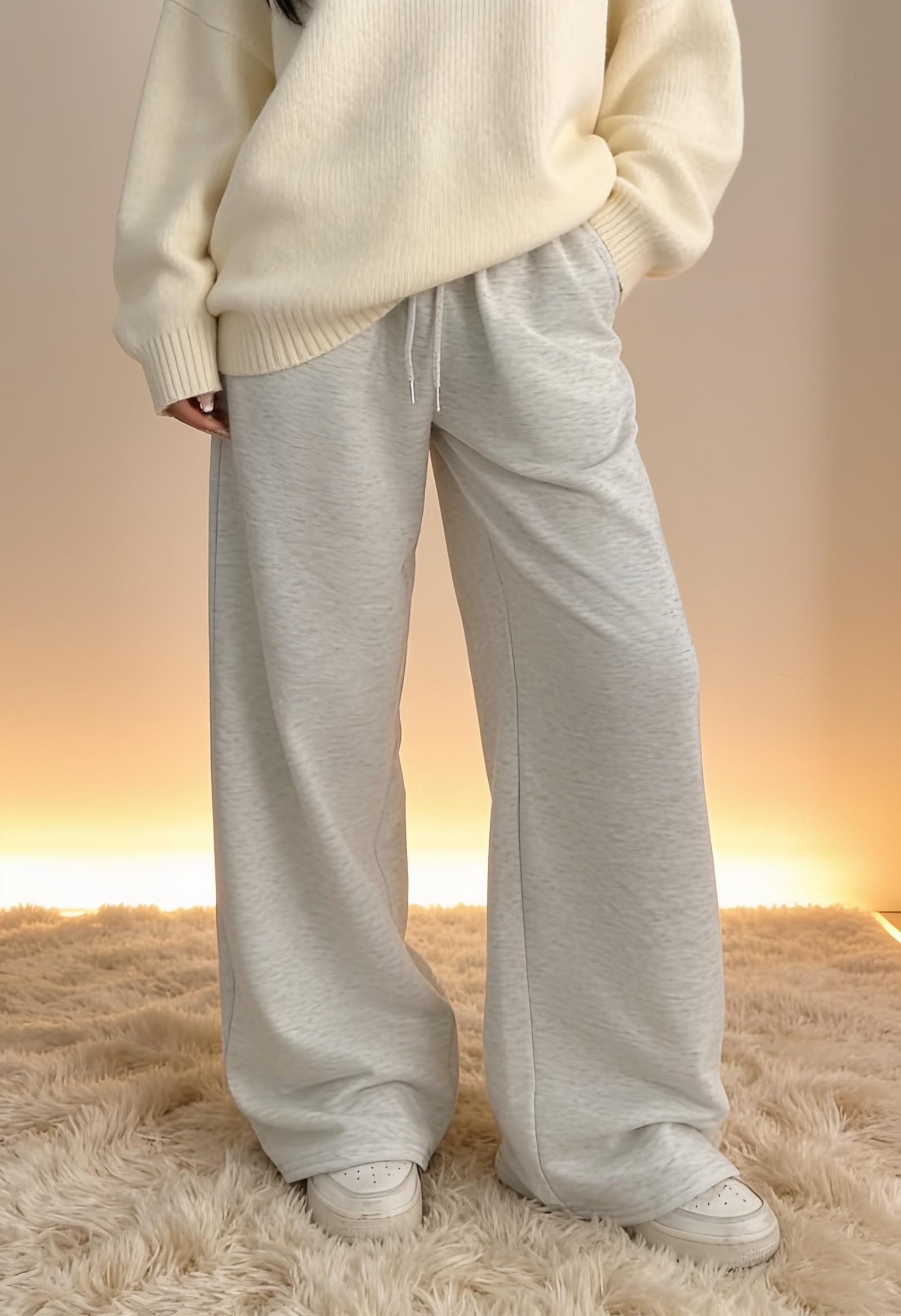 Wide Leg Drawstring Sweatpants